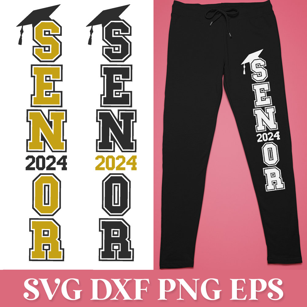 Senior 2024 Vertical SVG Cricut, 2024 Graduation SVG, Class of 2024 SVG ...