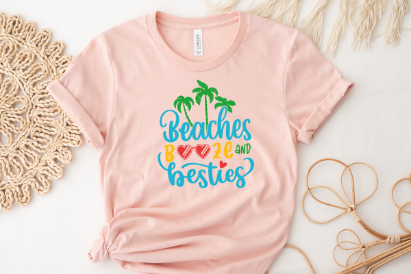 Beaches Booze and Besties SVG Quote - Image 2