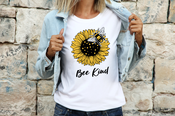 Bee Kind Sunflower SVG Cut File - Image 2