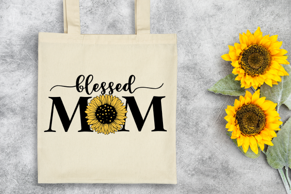 Blessed Mom Sunflower SVG Quote | Mom Life SVG Cut Files - Image 3