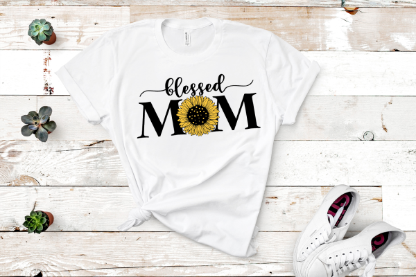 Blessed Mom Sunflower SVG Quote | Mom Life SVG Cut Files - Image 4