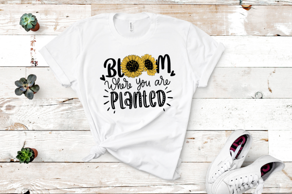 Bloom where You are Planted SVG Quote | Inspirational SVG Cut Files - Image 3