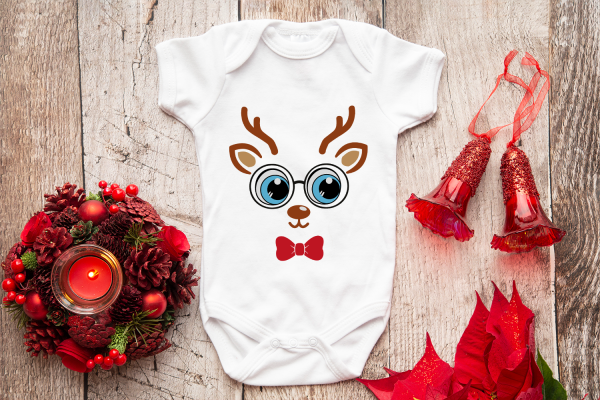 Boy Reindeer Faces Christmas SVG Cut Files Pack - Image 3