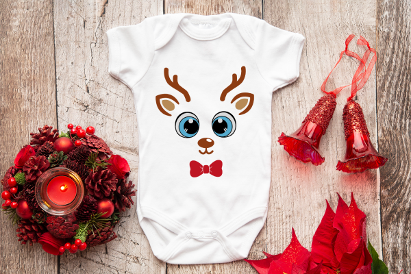 Boy Reindeer Faces Christmas SVG Cut Files Pack - Image 5