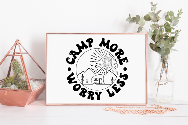 Camp More Worry Less SVG Quote - Image 4