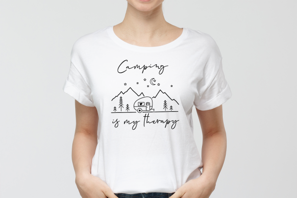 Camping is My Therapy SVG Quote | Camping SVG Cut File - Image 4