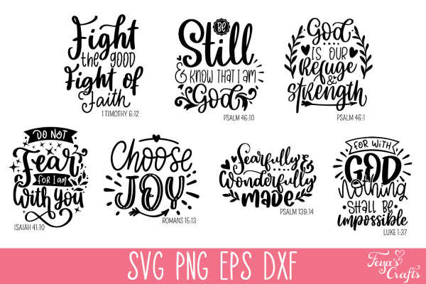 Bible Verse SVG Quotes Pack with 20 Items - Image 4