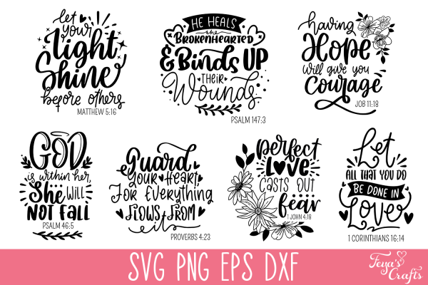 Bible Verse SVG Quotes Pack with 20 Items - Image 6