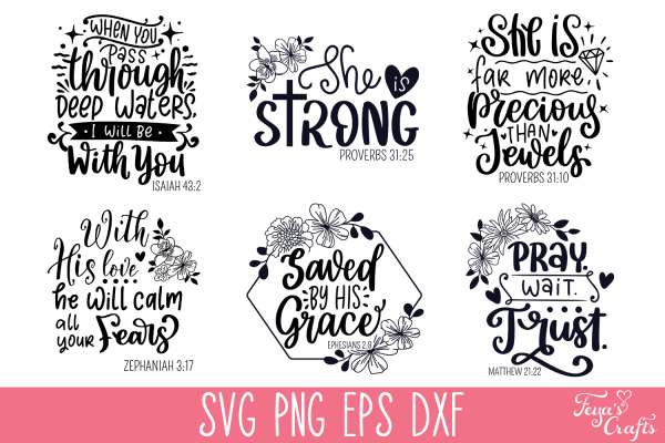 Bible Verse SVG Quotes Pack with 20 Items - Image 8