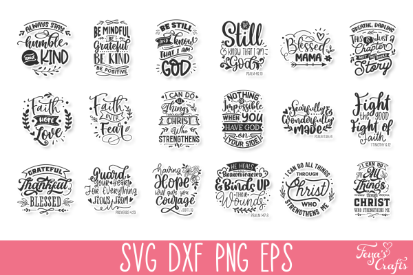 Bible Verse SVG Quotes Bundle with 100 Cut Files - Image 3