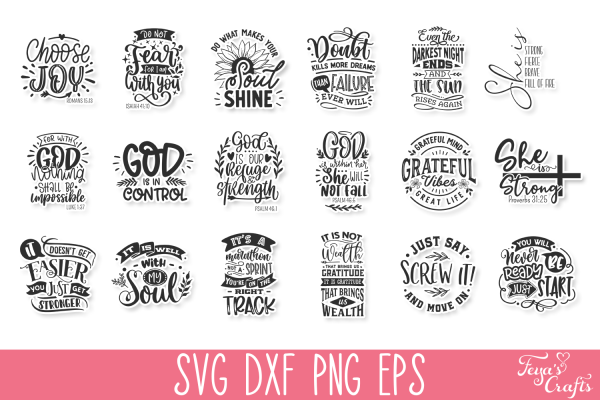 Bible Verse SVG Quotes Bundle with 100 Cut Files - Image 5