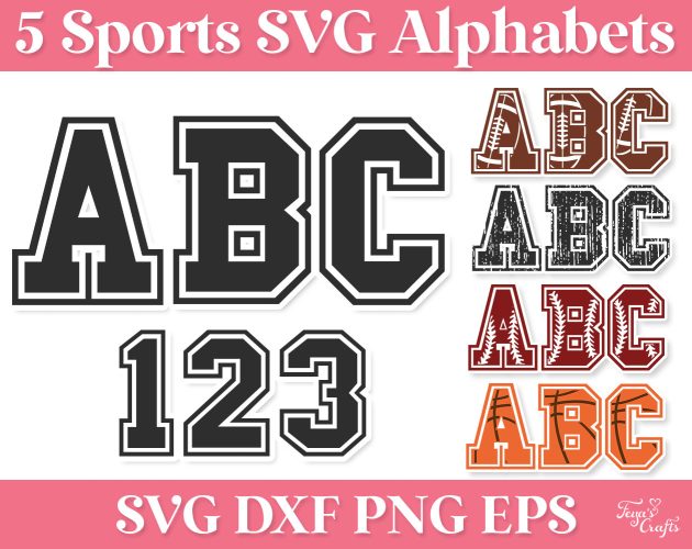 Varsity Font SVG Bundle, Sports SVG Alphabet, College Jersey Font Svg ...