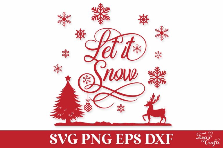 Free Let it Snow Christmas SVG Cut File - TheCraftingTribe | Top ...