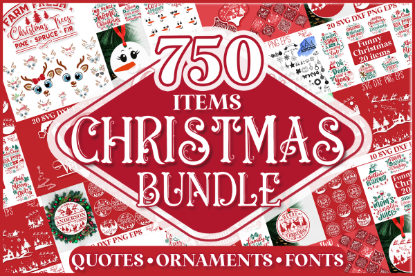 Christmas SVG Bundle with 750 Cut Files