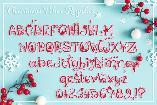 Free Christmas Font: Christmas Vibes Font Family - Image 2