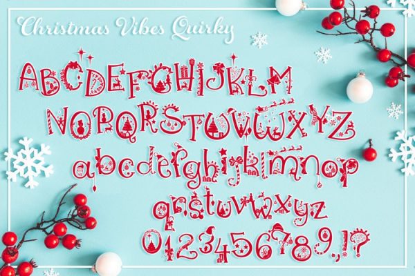 Free Christmas Font: Christmas Vibes Font Family - Image 3