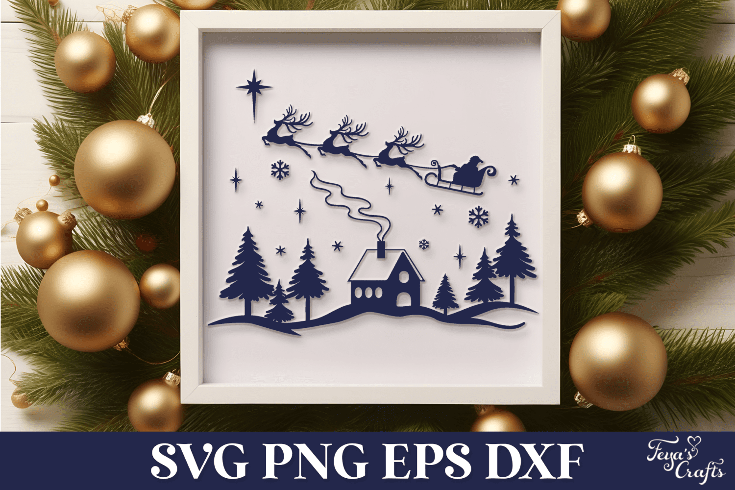 Free Christmas Scene SVG Cut File - TheCraftingTribe | Top-Quality Free ...