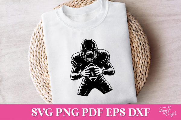 Free Football Player Silhouette SVG Cut File