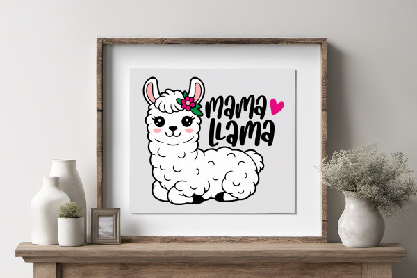 Free Mama Llama SVG Quote