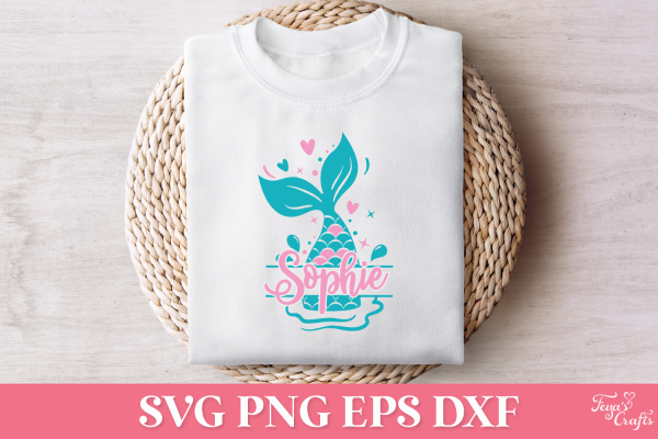 Free Mermaid Tail Split SVG