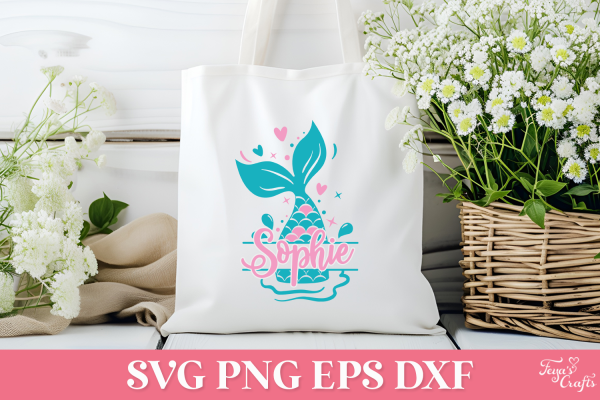 Free Mermaid Tail Split SVG