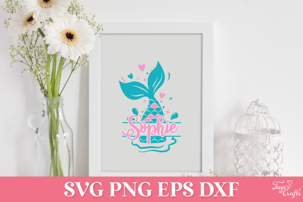 Free Mermaid Tail Split SVG