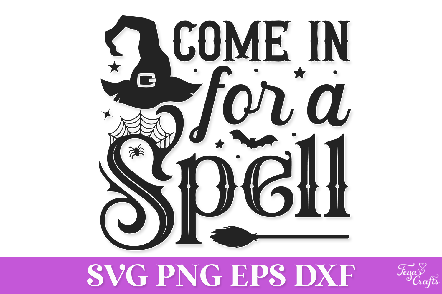 Free Come in For a Spell SVG Quote - Image 2