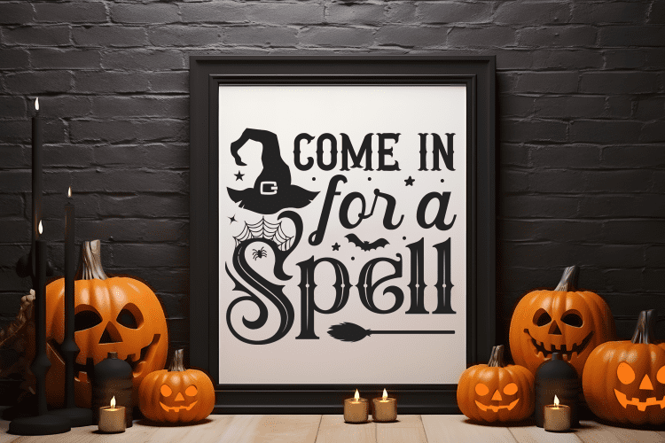 Free Come in For a Spell SVG Quote