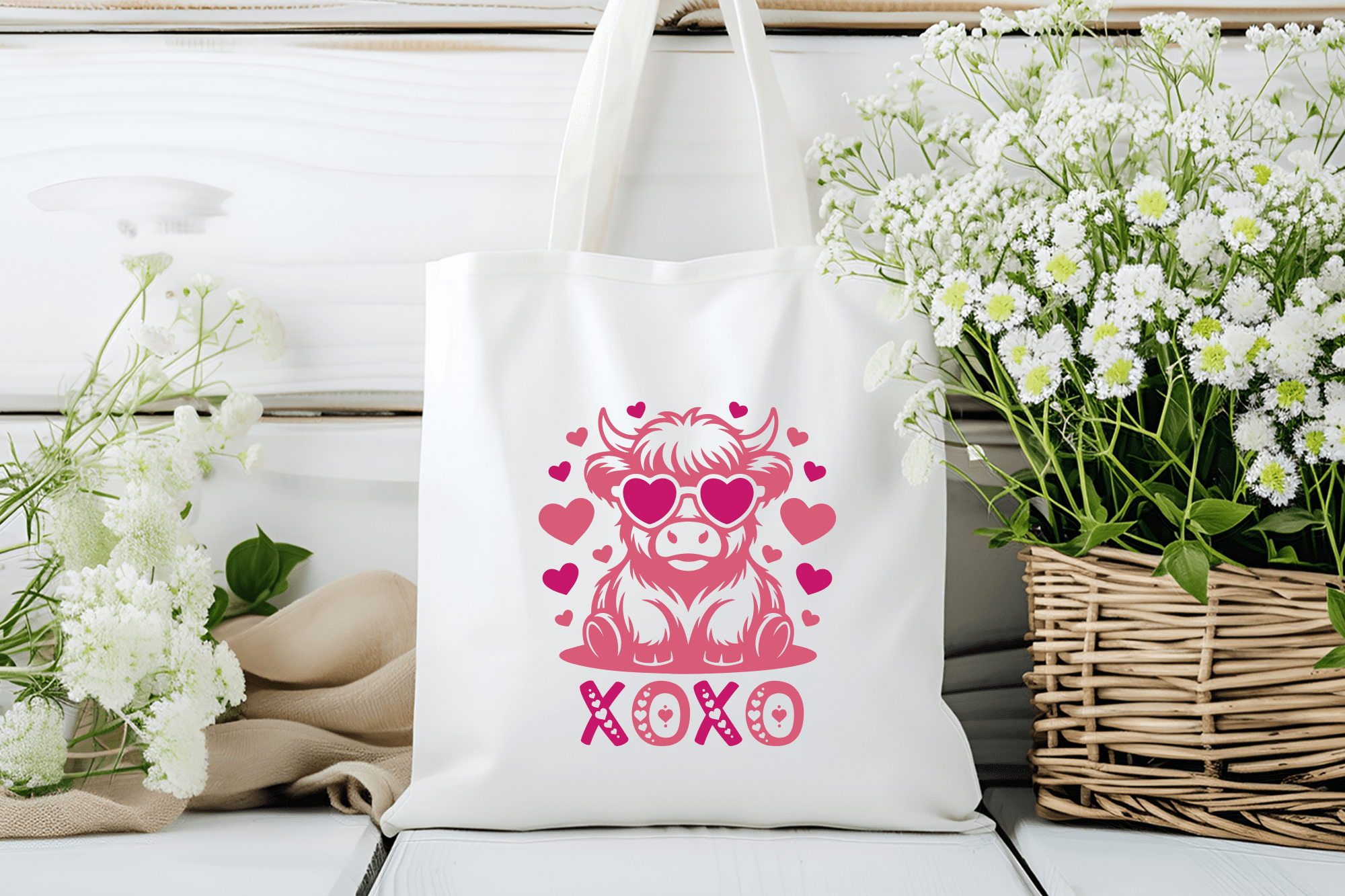 Free Love Highland Cow with Heart Glasses - Image 3