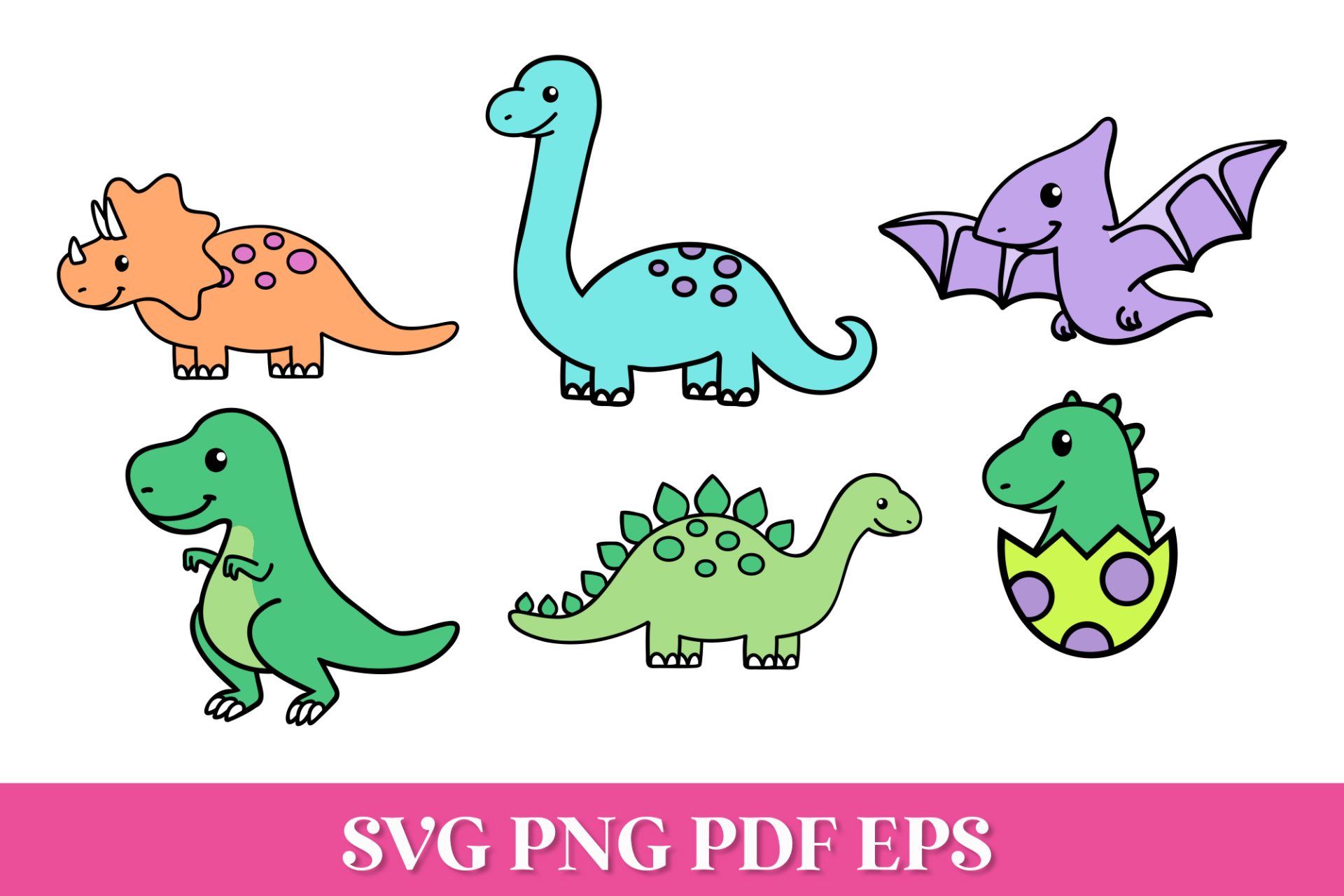 free-cute-Dinosaur-SVG-Pack