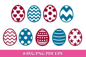 free easter eggs svg pack