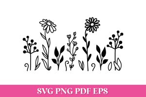 Free Wildflowers SVG Cut File