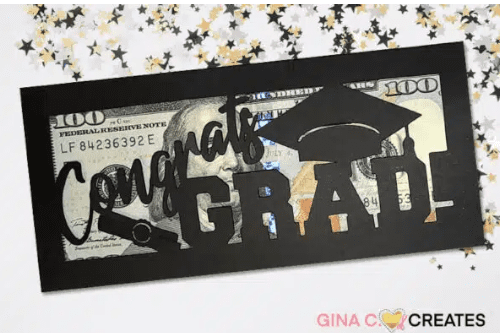Congrats Grad Money Sleeve Free SVG