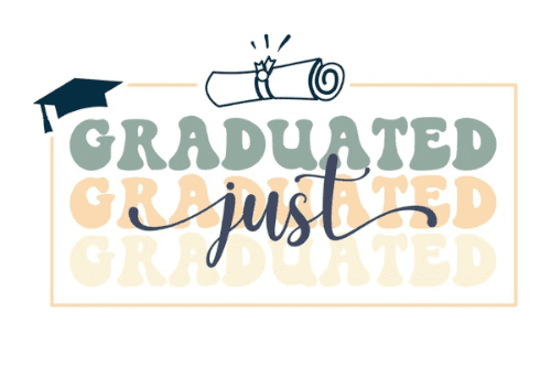 Just graduated free retro svg quote