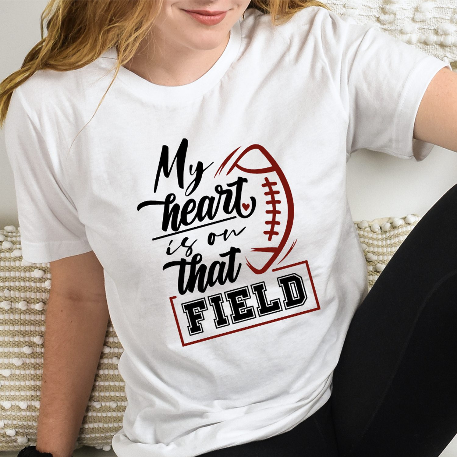 My Heart Is On That Field Free Football SVG Quote - Image 3
